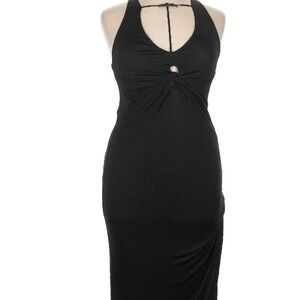 Free People Black Halter Midi Dress